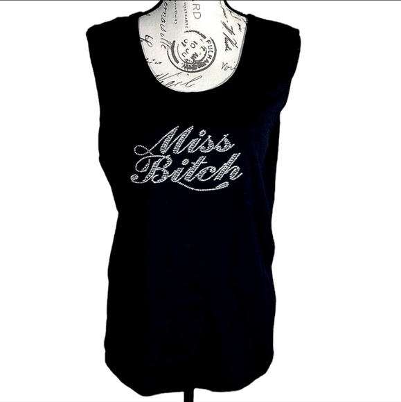 RHINESTONE Sleeveless Jersey NWOT - Picture 4 of 4